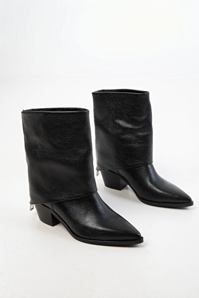 SOHO Siyah Hakiki Deri Kadın Bot & Bootie 20943