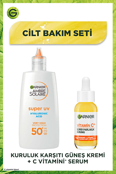 Garnier C Vitamini Parlak Süper Aydınlatıcı Serum & Ambre Solaire Koyu Leke K...