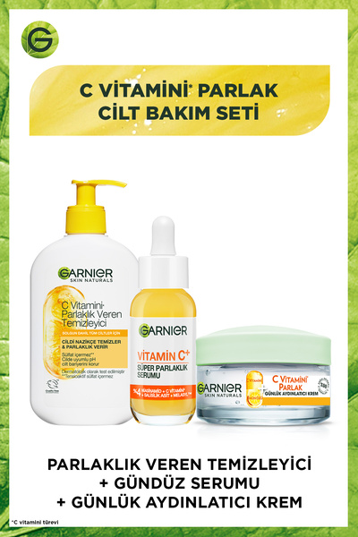 Garnier C Vitamini Temizleyici & Serum & Krem Seti (Niasinamid + Salisilik Asit)