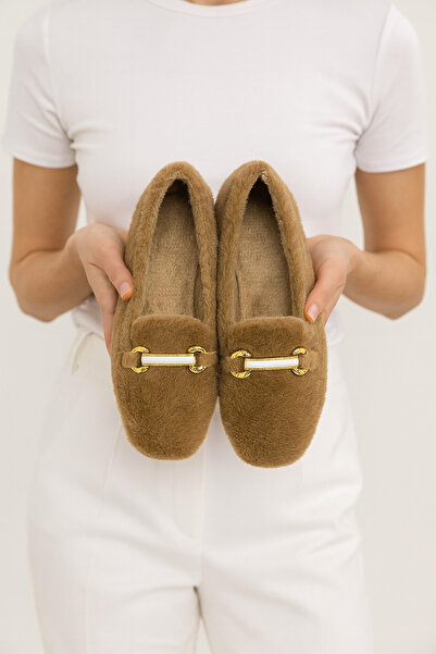 Beyond Women's Brown Plush Home Slippers Byndvt01