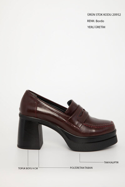 SOHO Bordo Kadın Loafer Ayakkabı 20952