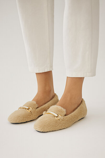 Beyond Women's Beige Plush Home Slippers Byndvt01