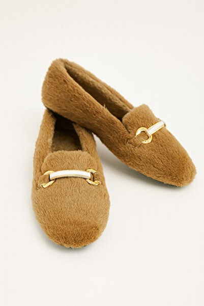 Beyond Γυναικείες βελούδινες μπαλαρίνες καφέ BYNDVT01