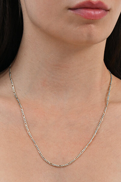 Söğütlü Silver Gümüş figaro zincir kolye SGTL12379