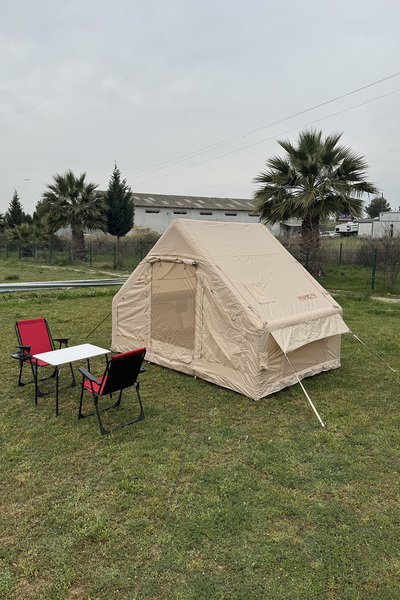 moniev Monicamp Şişme Kamp Çadırı 6 Kişilik 420D Kumaş Kar, Su Geçirmez 4 Mevsim 6m2 300x200x210cm