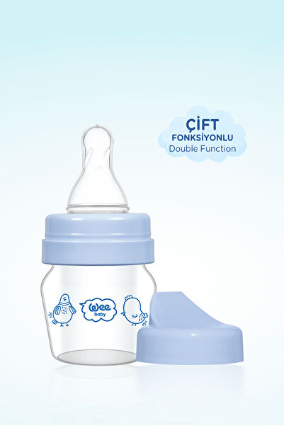 Wee Baby Mini Glass Drinking Cup Set 30 ml Blue