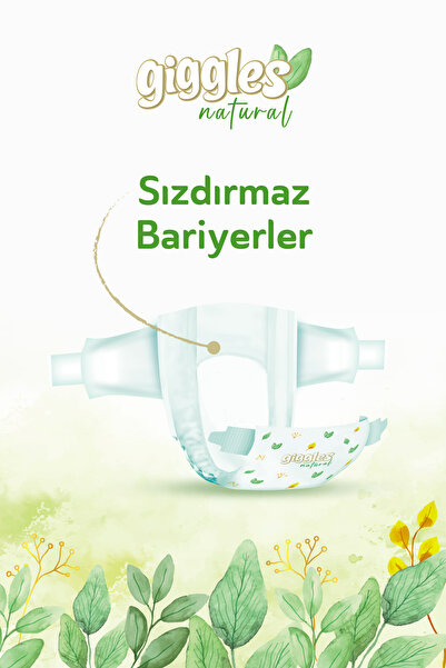 giggles Natural 4 Numara Maxi Pamuklu Bebek Bezi 100 Adet