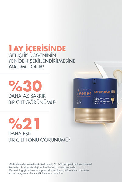 Avene DermAbsolu Sıklık ve Yoğunluk Kaybı Yaşayan Ciltler için Gece Bakım Kremi 40 ml