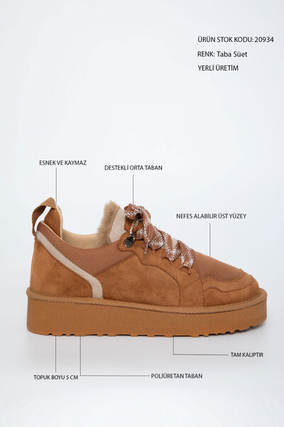 SOHO Taba Süet Kadın Sneaker 20934