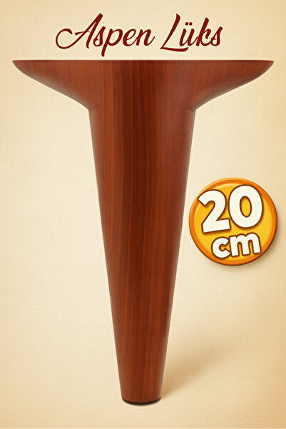 Badem10 Aspen Luxury Furniture Καναπές Πολυθρόνα Τηλεόρασης Μονάδα Κονσόλα Riser Pillar Feet 20 cm με ξύλινο σχέδιο