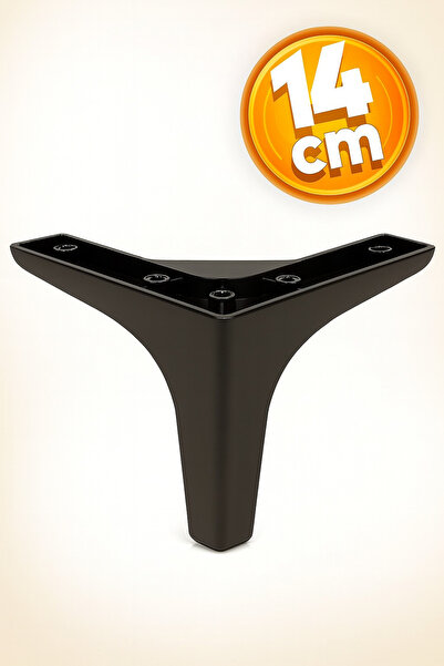 Badem10 Sedef Lüks Mobilya Kanepe Sehpa Tv Ünitesi Koltuk Ayağı 14 Cm Siyah B...