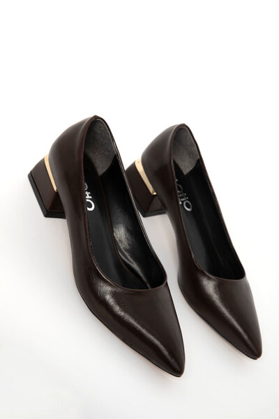 SOHO Кафени дамски класически обувки с висок ток 20987