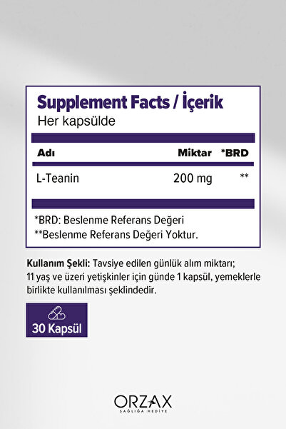 Ocean L-Teanin 200mg 30 Kapsül
