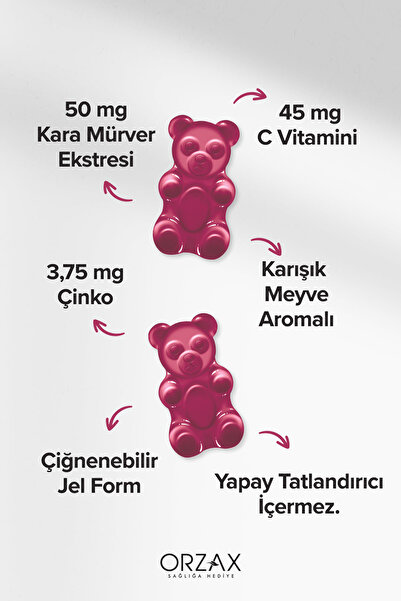 Ocean Smart Gummies Sambucus Takviye Edici Gıda 60 Adet 8697595872680