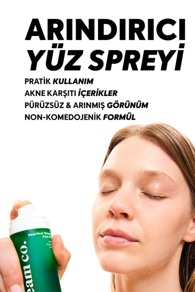 Cream Co. Gözenek Sıkılaştırıcı Ferahlatıcı Yüz Spreyi | Heartleaf Face Mist | Niacinamide | Tüm Cilt Tipleri