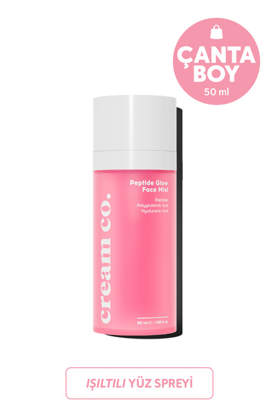 Cream Co. Nemlendirici Aydınlatıcı Yüz Spreyi | Peptit Face Mist | Ektoin Hyaluronik Asit | Tüm Cilt Tipleri