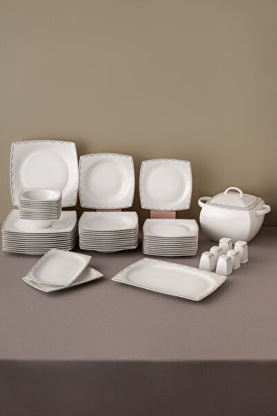 Emsan Fine Bone Yeni Lotus 61 Parça 12 Kişilik Yemek Takımı