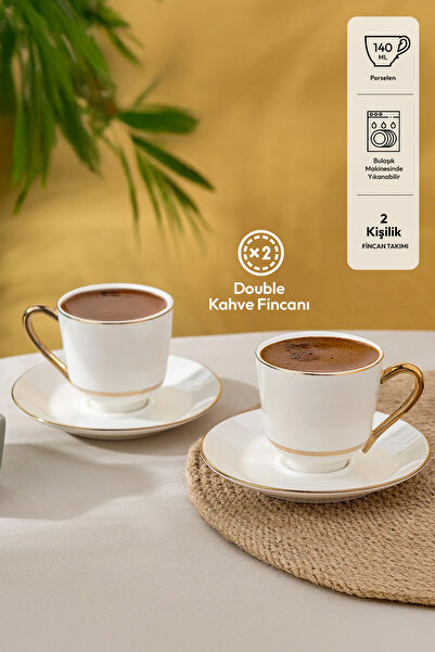 İSTANBUL PORSELEN Set cești de cafea din porțelan Istanbul Semin pentru 2 per...