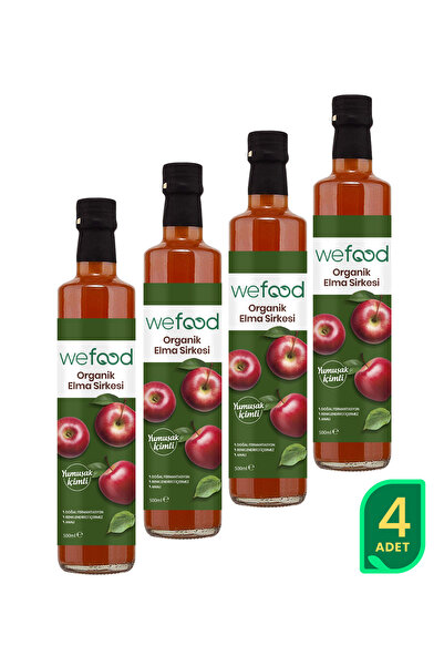 Wefood Organik Elma Sirkesi 500 ml 4'lü