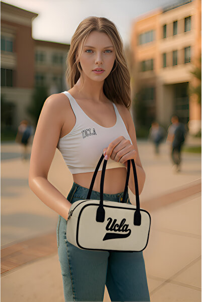 UCLA Geantă albă de mână și de umăr pentru femei 05UC25K9000