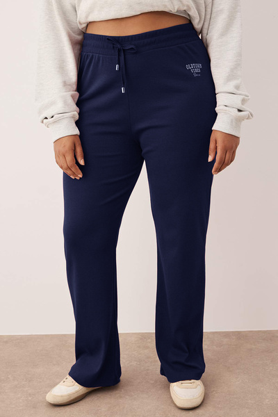 Trendyol Curve Μπλε ναυτικό ψηλόμεσο ελαστικό πλεκτό κολάν μεγάλου μεγέθους TBBAW26BV00002