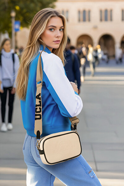 UCLA Geantă de umăr și crossbody albă pentru femei 05UC25K9001