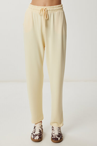 Happiness İstanbul Women's Yellow Modal Blouse Pants Set Ldz0039