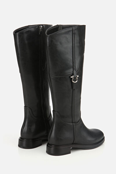 Yaya by Hotiç Women's Black Flat Sole Riding Boots