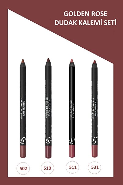 Golden Rose Dream Lips Lipliner No:502 - 510 - 511 - 531 Dudak Kalemi Seti (4...