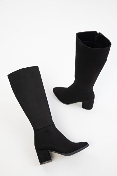 SOHO Černé semišové dámské boty 18348