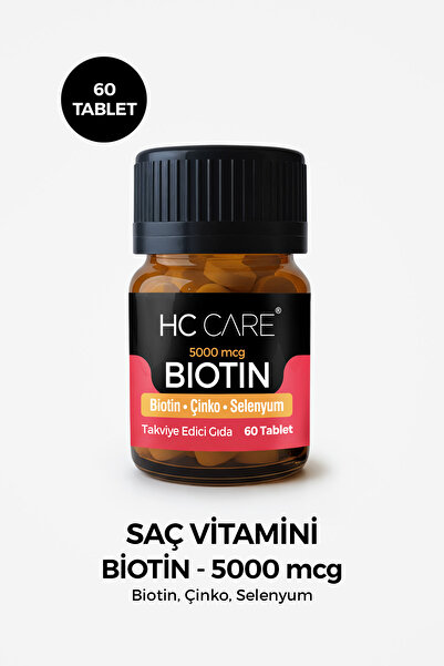 HC Care Saç Vitamini 60 Tablet - Biotin, Çinko, Selenyum