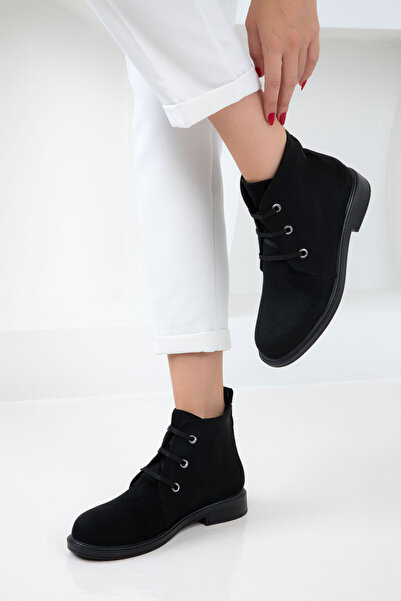 SOHO Μαύρες σουέτ γυναικείες μπότες & μποτάκια 21006