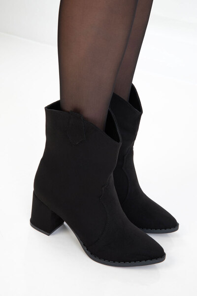 SOHO Siyah Süet Kadın Bot & Bootie 15615
