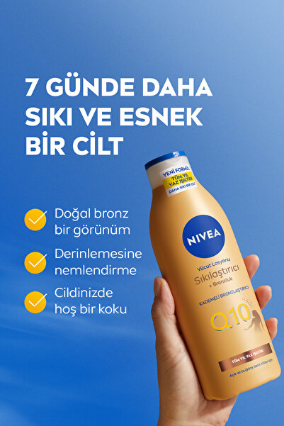 NIVEA Q10 7 Günde Sıkılaştırıcı Vücut Losyonu 250ml Ve Bronzlaştırıcı Losyon 250ml, Nemlendirici