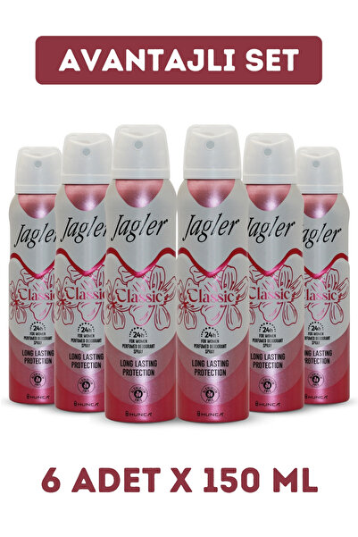 Jagler Classic Kadın Deodorant ( 6 Adet X 150 ml )