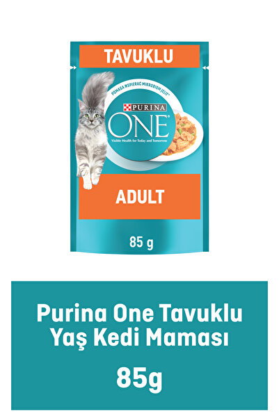 Purina One Yetişkin Kediler Için Sos Içerisinde Tavuklu Ve Fasulyeli Mini Fil...