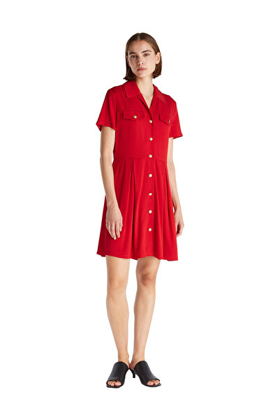 Tommy Hilfiger MINI ŠATY VIS TWILL S/S F&F