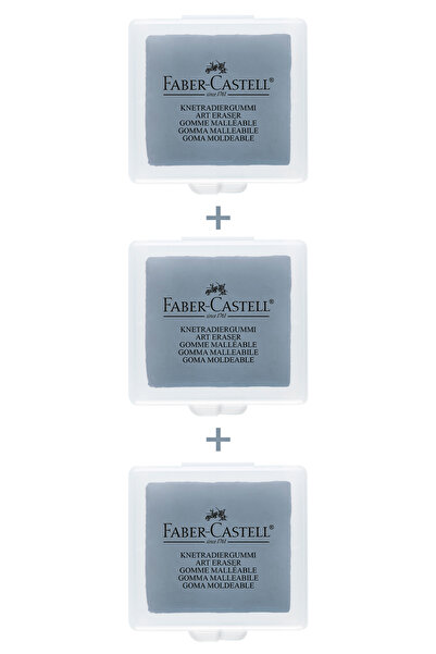Faber Castell Set of 3, Dough Eraser, Art Eraser, Dustless Erasing, Plastic Boxed, Artistic and Technical Use