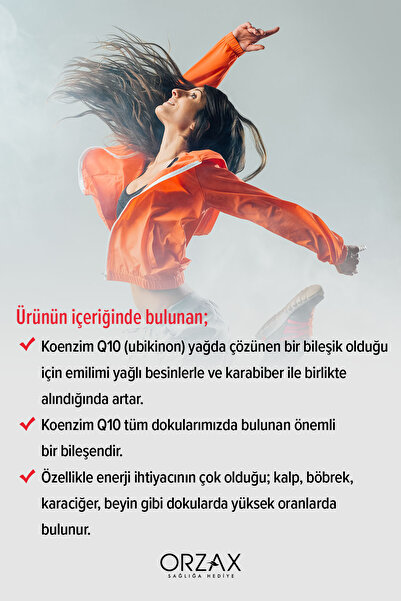 Ocean Orzax Koenzim Q10 100mg 30 Kapsül