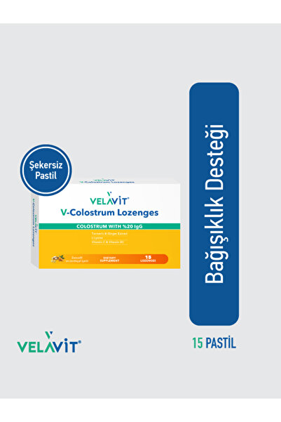 Velavit V-Colostrum Lozenges Zencefil Zerdeçal 15 Tablet