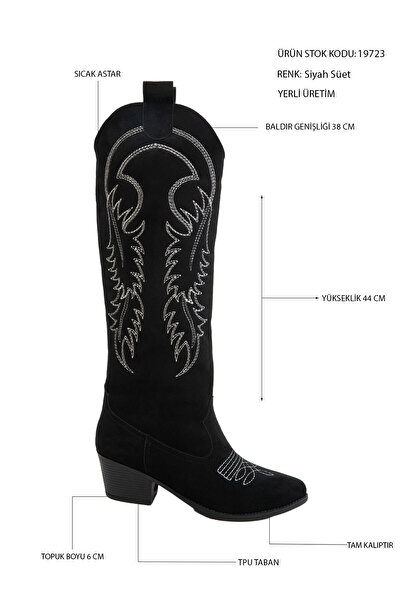 SOHO Black Suede Women's Boots 19723