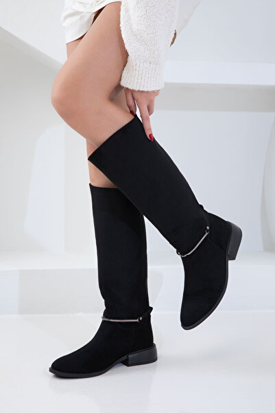 SOHO Damenstiefel aus schwarzem Wildleder 20973