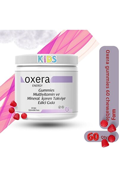 OXERA ENERGY فيتامينات متعددة بنكهة العلكة – 9 فيتامينات و3 معادن، 60 قطعة قا...