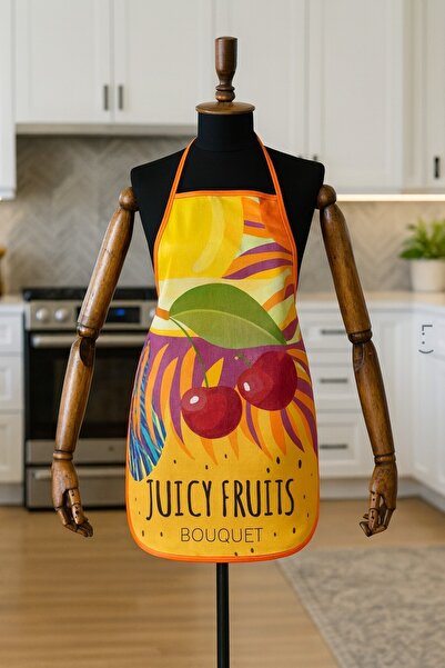 Limon Soft Digital Printed Water Liquid Proof Stain Resistant Kitchen Apron C...