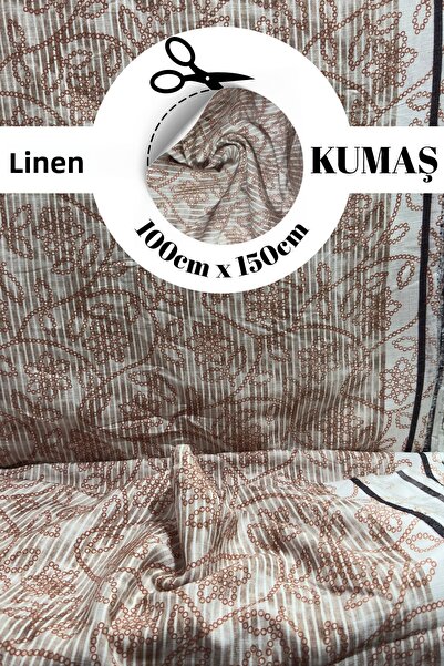 kumaş sarayı قماش الكتان المخلوط بالبوليستر ذو المظهر الطبيعي - مثالي للملابس...