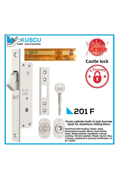 Kale Kilit 201/F (فيام) قفل باب منزلق بخطاف برازيز (هوروز)