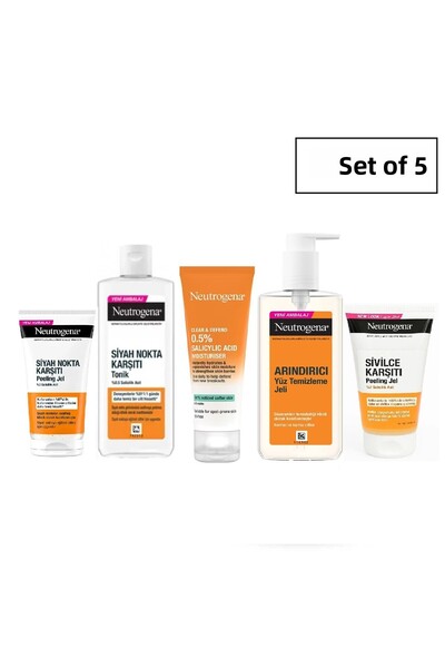 Neutrogena Face Cleansing Set - and Blackhead Gel, Cleansing-Refreshing Gel S...