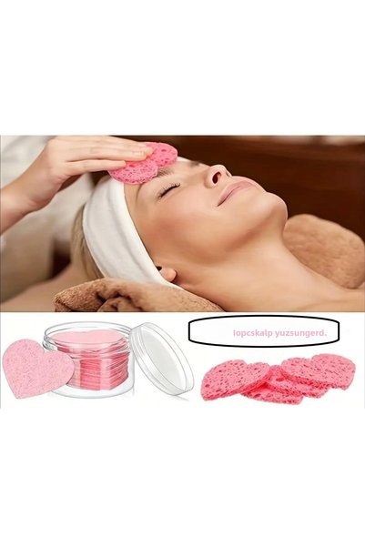 SİNKA Makeup Exfoliating Cleaning100% Natural Spa Sponge Compressed 10Pcs
