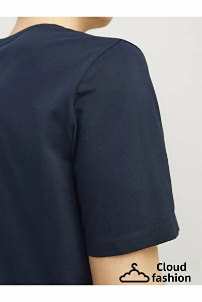 Jack & Jones Ανδρικό μπλουζάκι Navyblue2 Jjecorp Logo Tee Play Ss με λαιμόκοψη Noos 12233999-Navyplay2