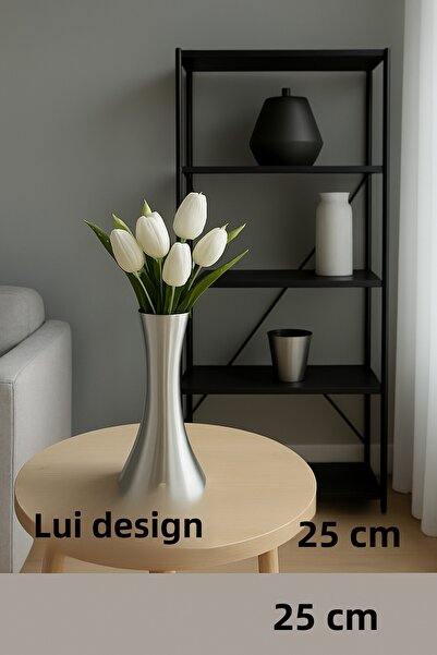 Lui Tasarım Picior de elefant argintiu din sticlă 25 cm Decor modern